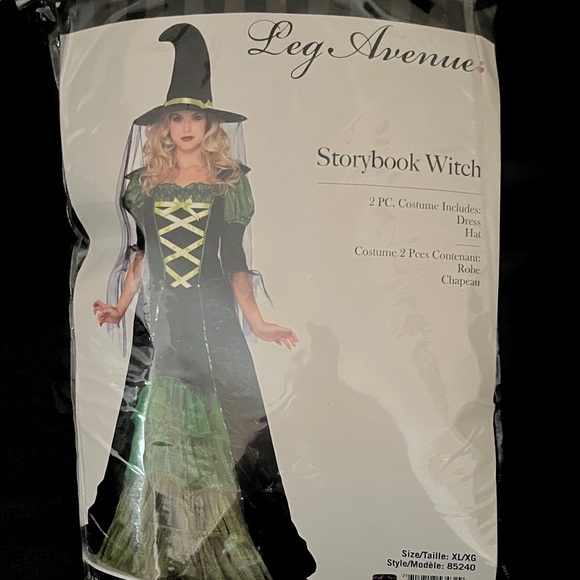Leg Avenue Enchanting Witch Costume - Green and Black - Picture 1 of 4